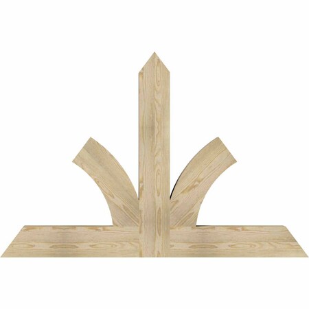 Ekena Millwork Richland Rough Sawn Timber Gable Bracket, Douglas Fir, 60"W x 40"H x 4"D x 6"F, 16/12 Pitch GBW060X40X0406RIC00RDF
